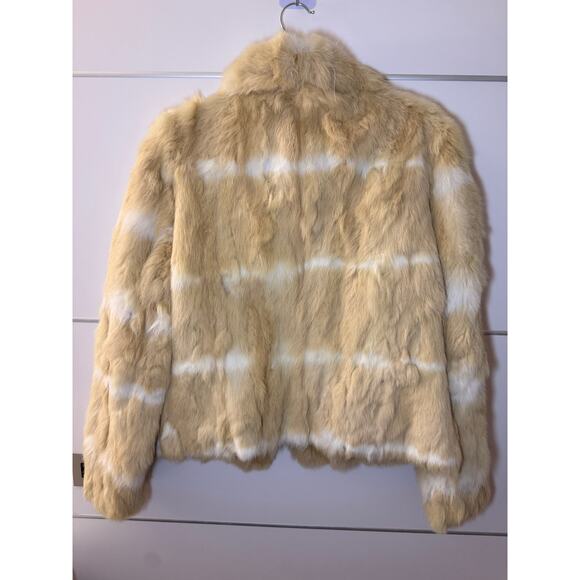 Nine West Rabbit fur jacket-Beige (SIZE M) - Picture 8 of 10